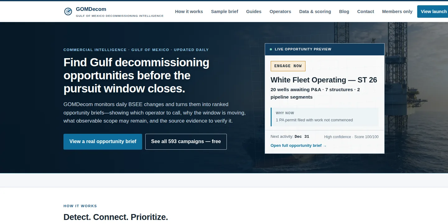 GOMDecom homepage
