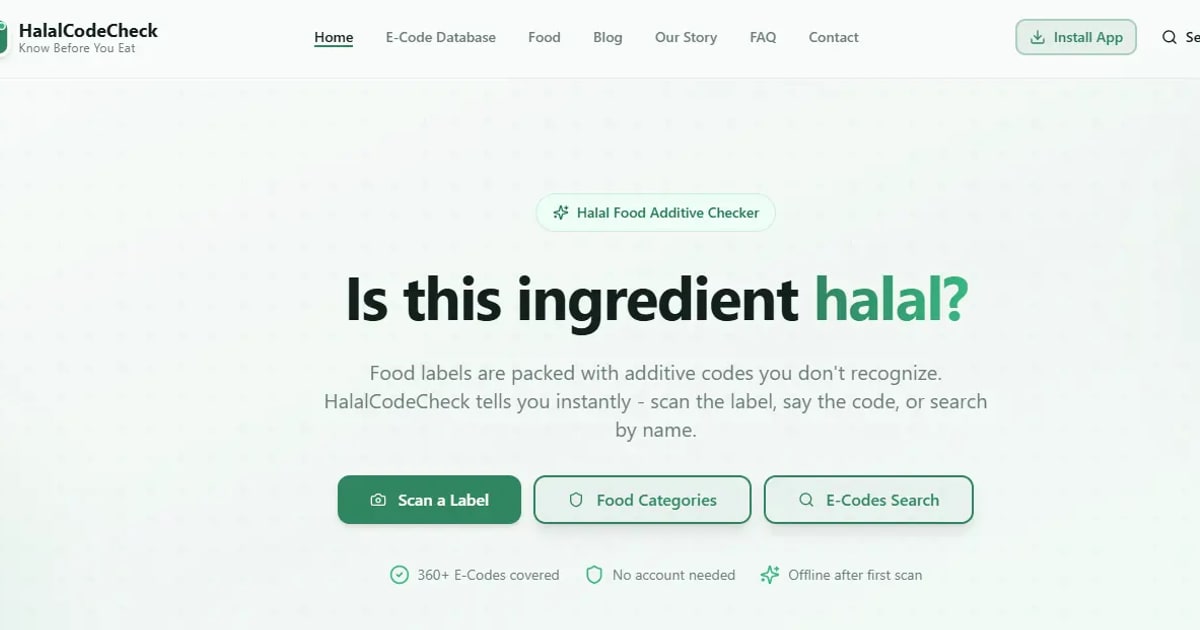 Halal Coding HalalCodeCheck Case Study: Privacy-First Halal E-Code Verification App ...